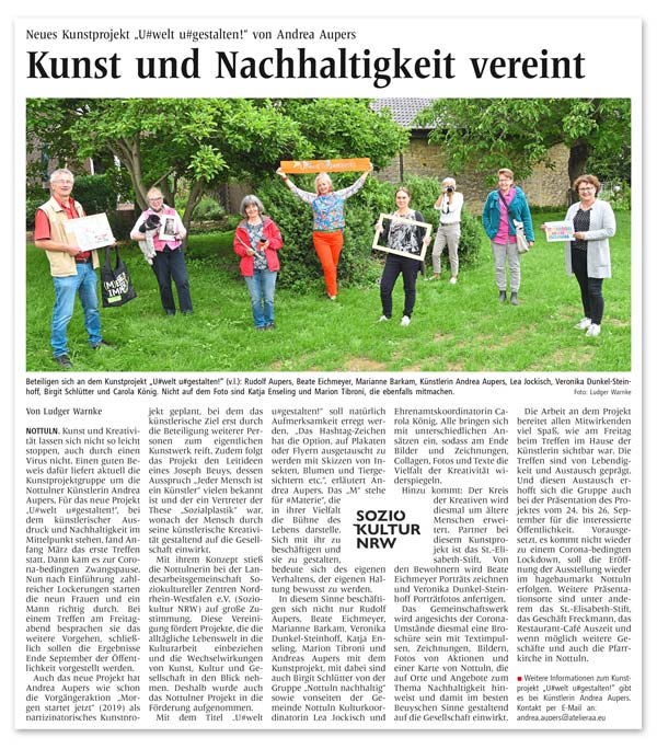 Artikel Kunstprojekt Umwelt umgestalten
